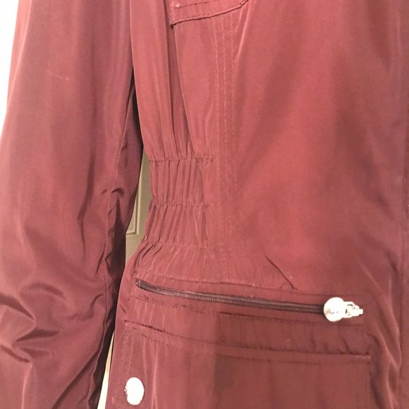 Laundry Burgendy Rain Jacket Size M - Picture 6 of 11